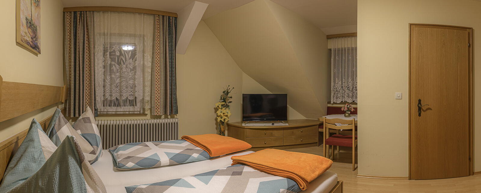 Panoramablick in ein Doppelzimmer
